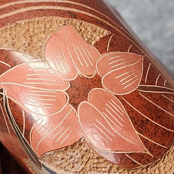 Costa Rica Toucan Hummingbird butterfly Ceramic Vase Folk Art Pottery - Picture 10 of 15